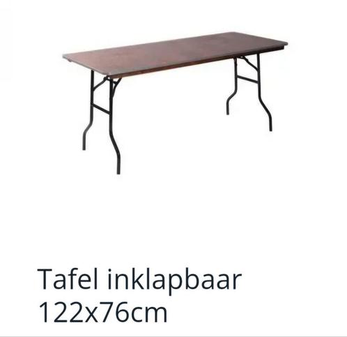 TAFEL INKLAPBAAR TE HUUR € 5,50, Hobby en Vrije tijd, Feestartikelen, Zo goed als nieuw, Ophalen of Verzenden