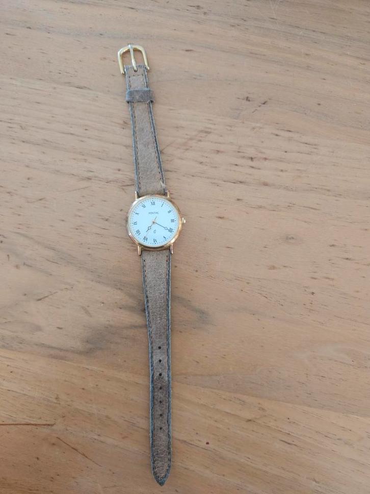 Vintage Pontiac Dameshorloge, Sieraden, Tassen en Uiterlijk, Horloges | Dames, Gebruikt, Polshorloge, Overige merken, Overige materialen
