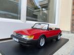 1:18 Saab 900 Cabrio rood 1987 NEO Scale Models / JJTOP, Hobby en Vrije tijd, Modelauto's | 1:18, Overige merken, Ophalen of Verzenden