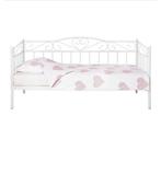 Witte bedbank Sacha, Kinderen en Baby's, Kinderkamer | Bedden, Ophalen, 85 tot 100 cm, Zo goed als nieuw, Matras