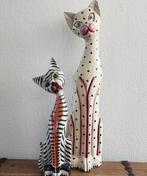 Houten katten, Antiek en Kunst, Kunst | Beelden en Houtsnijwerken, Ophalen of Verzenden