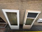 2 openslaande tuindeuren, Doe-het-zelf en Verbouw, Deuren en Horren, Ophalen, 120 cm of meer, 200 tot 215 cm, Glas