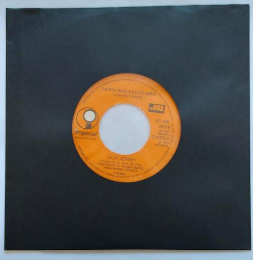 Jack Jersey - Pappa was a poor man, Cd's en Dvd's, Vinyl Singles, Gebruikt, Single, Pop, 7 inch, Ophalen of Verzenden