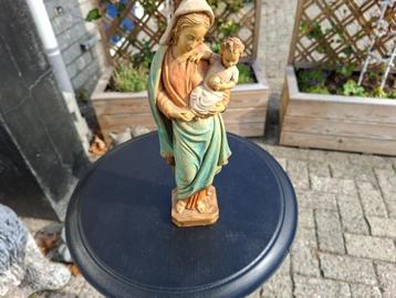 antiek maria beeld met baby christus beschikbaar voor biedingen