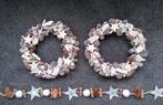 2  winterdecoratie / kerstkransen deurkrans + guirlande, Diversen, Kerst, Ophalen of Verzenden, Zo goed als nieuw
