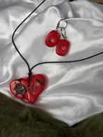 Vintage koraal sieraden, Sieraden, Tassen en Uiterlijk, Kettingen, Met hanger, Ophalen of Verzenden, Zo goed als nieuw, Steen of Mineraal