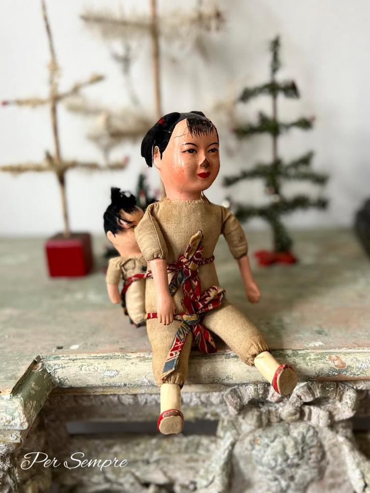 Per Sempre, Waanzinnig leuk Antiek Popje met kindje, Antiek en Kunst, Antiek | Woonaccessoires, Ophalen of Verzenden