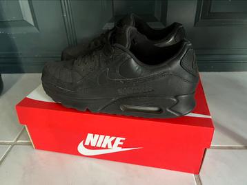 nike air max 90 leather maat 45,5 airmax zwart beschikbaar voor biedingen