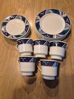 kopjes en schotels met gebakabordjes., Ophalen of Verzenden, Overige stijlen, Kop(pen) en/of Schotel(s)