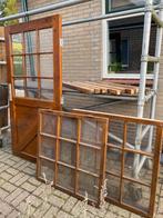 Deur en ramen met kozijn, Doe-het-zelf en Verbouw, Deuren en Horren, Ophalen, Gebruikt, 200 tot 215 cm, Glas