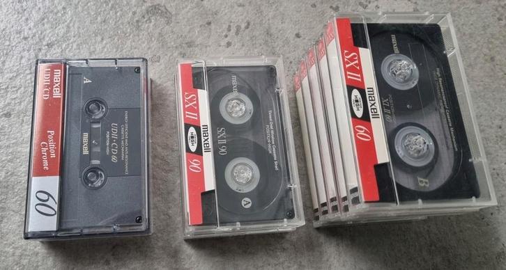 Maxell cassettebandjes 60 en 90 minuten, Cd's en Dvd's, Cassettebandjes, Zo goed als nieuw, Overige genres, 2 t/m 25 bandjes, Ophalen of Verzenden