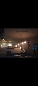 Pendellamp 10-lichten melkglas 1960 GR00T, Ophalen