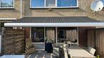 Elektrische knikarmscherm 5 meter breed, Tuin en Terras, Zonneschermen, Ophalen, Gebruikt, 450 cm of meer, Elektrisch