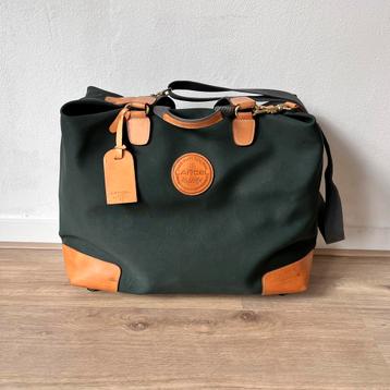 Originele Lancel reistas, weekendtas, groen canvas beschikbaar voor biedingen