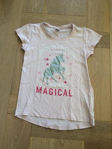 ZGAN Leuk lichtroze shirt met een Unicorn maat 134/140 beschikbaar voor biedingen