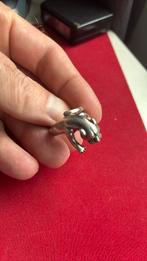 925  zilver ring panter of leeuw 18 mm, Sieraden, Tassen en Uiterlijk, Ringen, 18 tot 19, Gebruikt, Ophalen of Verzenden, Dame of Heer