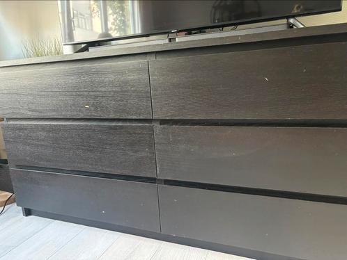 IKEA malm ladekast zwart, Huis en Inrichting, Kasten | Ladekasten, Gebruikt, Minder dan 100 cm, 150 tot 200 cm, 25 tot 50 cm, 5 laden of meer