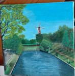 Schilderij Molen de Valk Leiden, Antiek en Kunst, Kunst | Schilderijen | Abstract, Ophalen