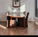 Elegante Eettafel met 4 Stoelen, Huis en Inrichting, Tafels | Eettafels, Ophalen, Gebruikt, 100 tot 150 cm, 150 tot 200 cm