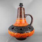 Grote Vintage Oranje Fat lava lampvoet van Jasba west Duits, Ophalen of Verzenden