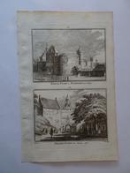 Dubbelgravure Hezelpoort Nijmegen Hezelstraat Spilman 1732, Antiek en Kunst, Kunst | Etsen en Gravures, Verzenden
