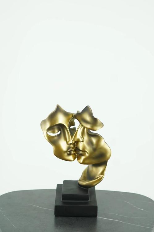 Bronzen gezichten sculptuur - Wildernis Atelier, Verzamelen, Beelden en Beeldjes