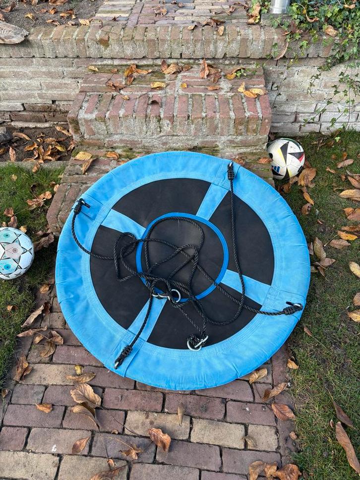 Nestschommel Blauw - 100cm, Kinderen en Baby's, Speelgoed | Buiten | Speeltoestellen, Zo goed als nieuw, Schommel, Aanbouwonderdeel