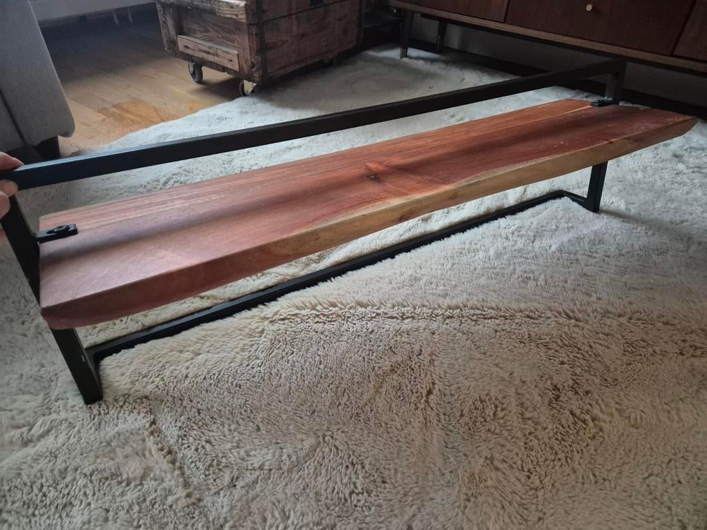Houten wandplank acacia - 100x26x30 cm, Ophalen, 100 tot 150 cm, Nieuw, 50 tot 100 cm