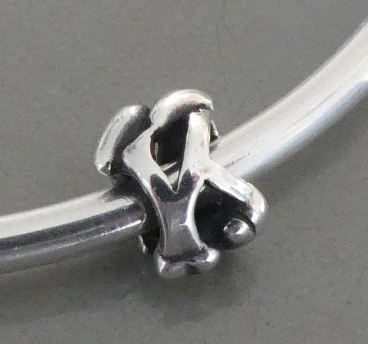 Trollbeads LETTER "K", Sieraden, Tassen en Uiterlijk, Bedels, Zo goed als nieuw, Trollbeads, Zilver, 1 bedel, Verzenden