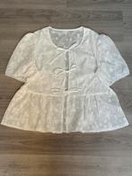 Blouse Bloem, Wit, Maat 42/44 (L), Ophalen of Verzenden, Zo goed als nieuw