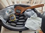 Hotstone pan plus complete set Basalt stenen, Ontspanningsmassage
