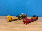 2x Vrachtwagen Met Dieplader En Lading Siku 1:87, Ophalen of Verzenden, Gebruikt, Bus of Vrachtwagen, SIKU