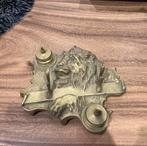 Antiek Messing Inktstel met Leeuwenkop, Ophalen of Verzenden