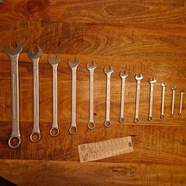 Hazet ringsteeksleutel set 12-delig grote maten 32mm (zgn), Auto diversen, Autogereedschap, Zo goed als nieuw, Ophalen of Verzenden