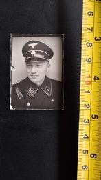 WO2 Duits  - Originele Vroege Pasfoto Algemeine SS M12, Ophalen of Verzenden, Landmacht, Duitsland, Foto of Poster