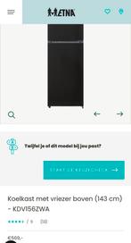 Etna Koelkast met vriezer KDV156ZWA - Zeer Goed!, Ophalen, 120 tot 140 cm, 100 tot 150 liter, Zo goed als nieuw