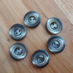 6 bruine glanzende knopen ø 21mm, samen:, Hobby en Vrije tijd, Naaien en Fournituren, Ophalen, Zo goed als nieuw, Knoop of Knopen