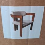 4 Nieuwe Japandi Eetkamerstoelen - Velvet, Ophalen, Nieuw, Bruin, Hout