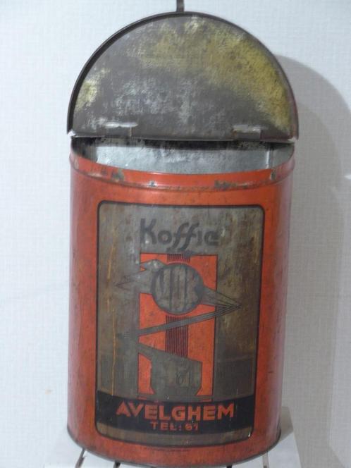 Antiek Belgisch koffieblik, Verzamelen, Blikken, Gebruikt, Koffie, Overige merken, Ophalen