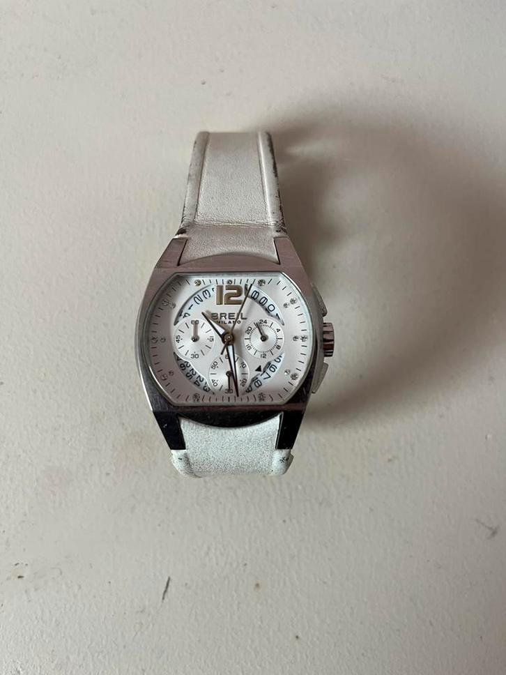 Breil Polshorloge wit - Dameshorloge, Sieraden, Tassen en Uiterlijk, Horloges | Dames, Gebruikt, Polshorloge, Breil, Staal, Leer