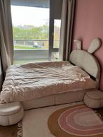 Kinderbed 140x200 met opbergruimte en konijnenoren, Ophalen, Beige, Nieuw, 140 cm