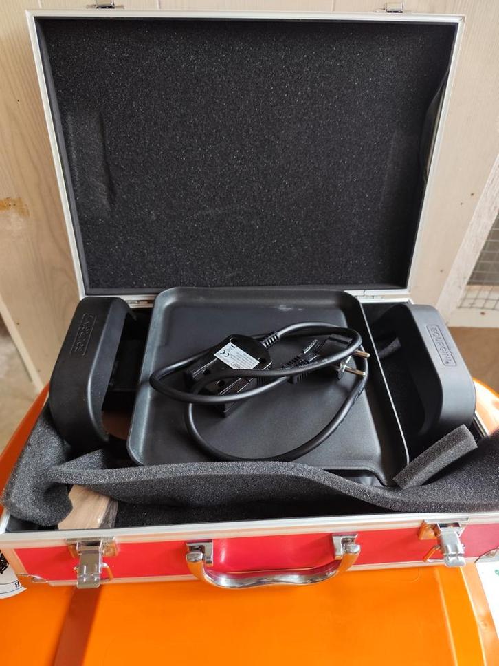 Mini Reis Gourmet Bakplaat in Reiskoffer nieuw, Witgoed en Apparatuur, Grillplaten, Zo goed als nieuw, Tafelgrill, Ophalen