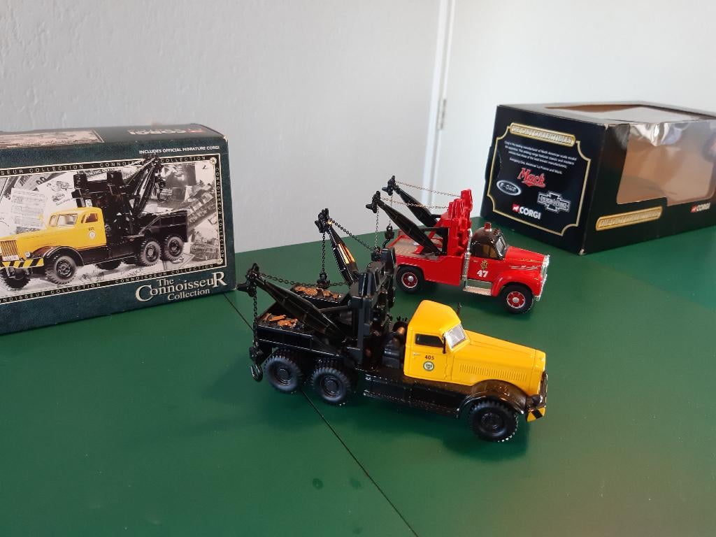 Corgi Classics Diamond en Mack takelwagens zgan., Hobby en Vrije tijd, Modelauto's | 1:50, Ophalen of Verzenden, Zo goed als nieuw