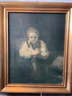 repro Rembrandt van Rijn; Meisje met een bezem, Ophalen