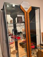 Glazen Vitrinekast met verlichting en spiegels erg mooi, Ophalen, Met deur(en), Glas, 50 tot 100 cm
