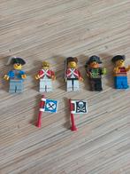 Minifigs 5 Pirates en 2 piraten vlaggen in zeer goede staat, Ophalen of Verzenden, Lego, Zo goed als nieuw
