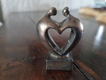  Bronzen Mini Beeldje - Hart Vormig - beschikbaar voor biedingen