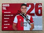 Feyenoord spelerskaart Til met handtekening, Ophalen of Verzenden, Zo goed als nieuw, Feyenoord, Spelerskaart