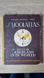 Schoolatlas NL en Wereld deel III uit 1955 Ten Brink Meppel, Boeken, Atlassen en Landkaarten, Gelezen, Ten Brink Meppel, Ophalen of Verzenden