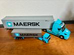 2 metalen Maersk model vrachtauto’s, Hobby en Vrije tijd, Modelauto's | 1:87, Ophalen of Verzenden, Zo goed als nieuw, Bus of Vrachtwagen